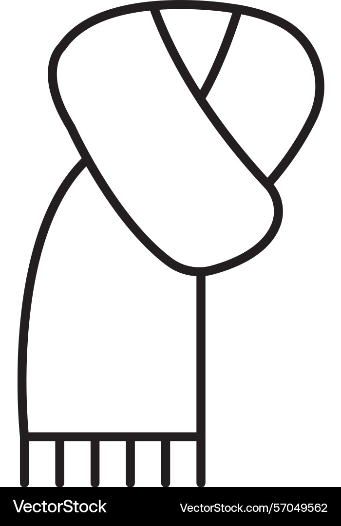 Scraf line icon design Vector Image
