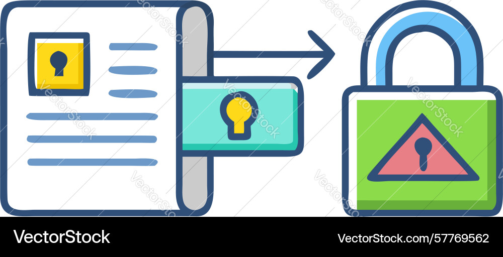 Secure file transfer protected data movement Vector Image