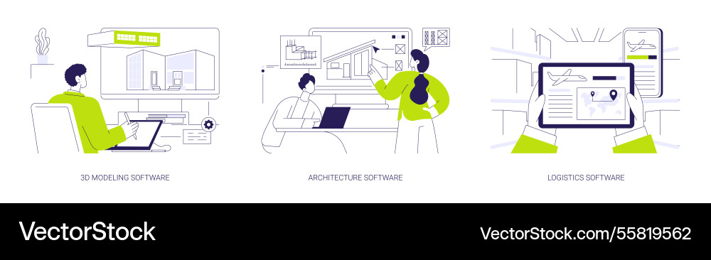 Software for specialists abstract concept Software for specialists abstract concept vector image