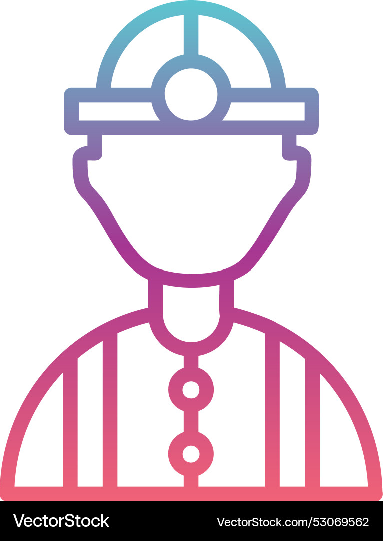 Worker line gradient design Vector Image
