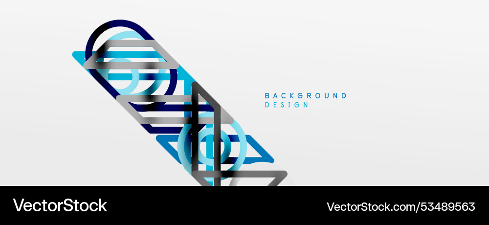 Abstract background - colorful circle lines Vector Image