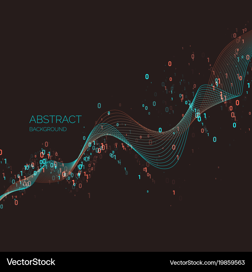 Abstract Binary Code Background vector image