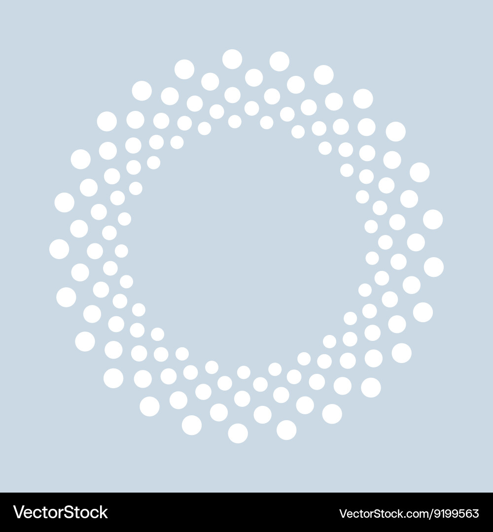 Abstract dotted shape design element Vector Image