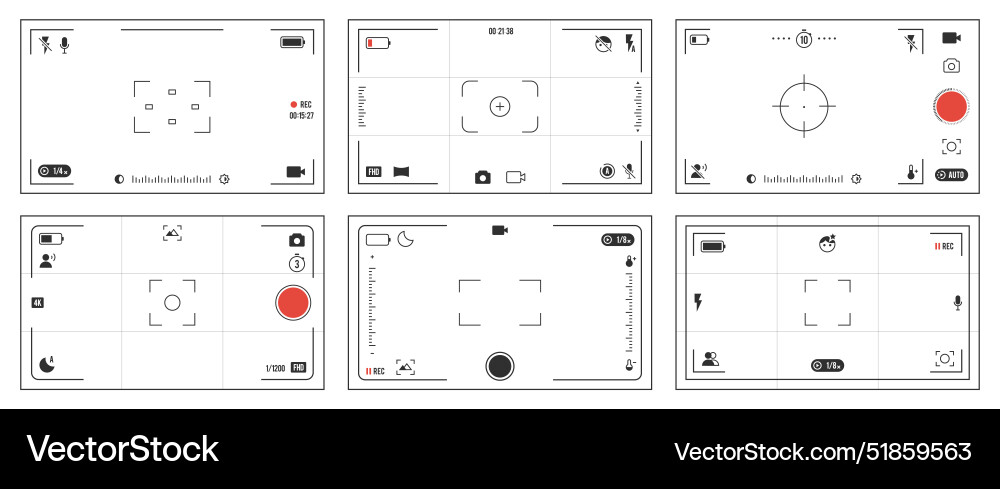 Camera Viewfinder UI vector image