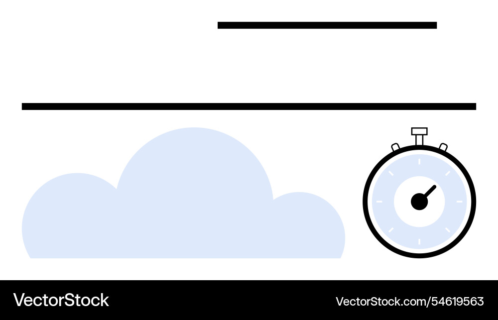 Cloud computing with time management concept Cloud computing with time management concept vector image