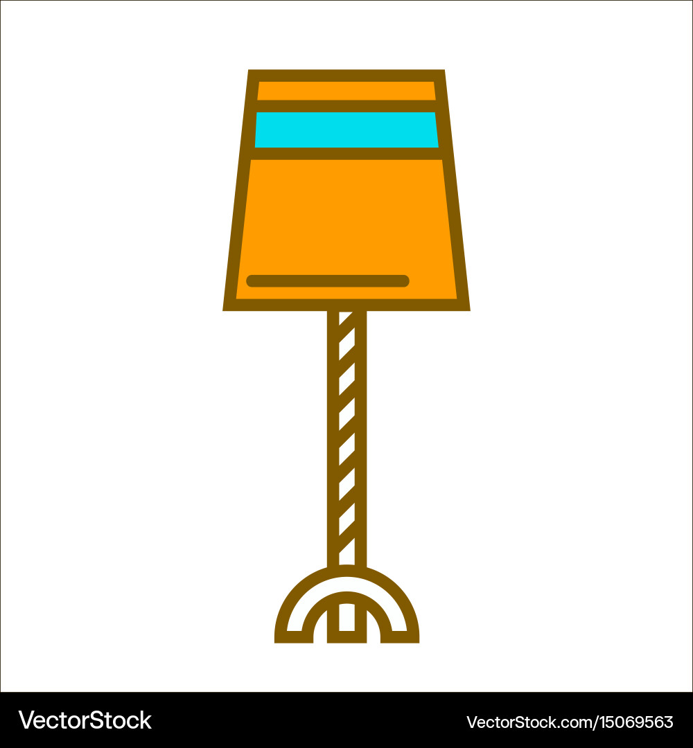 Elegant Triangular Lamp Vector Image