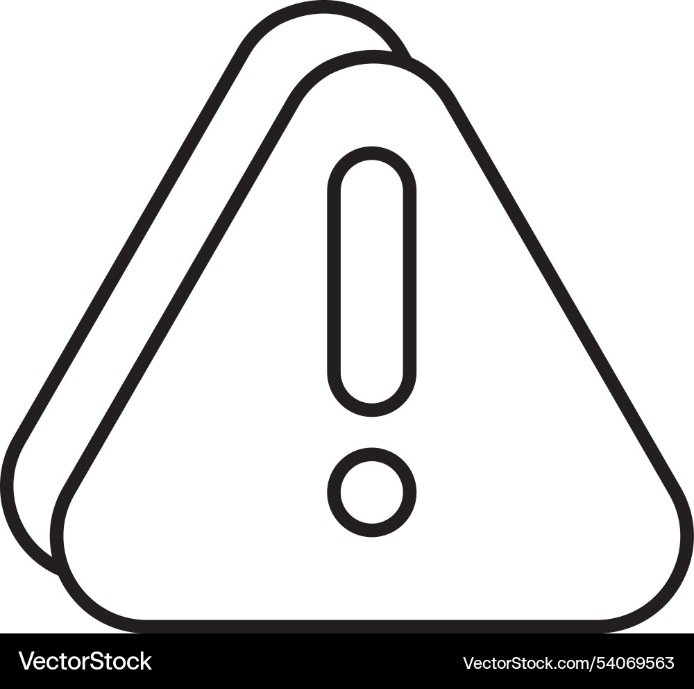 Error line icon design vector image