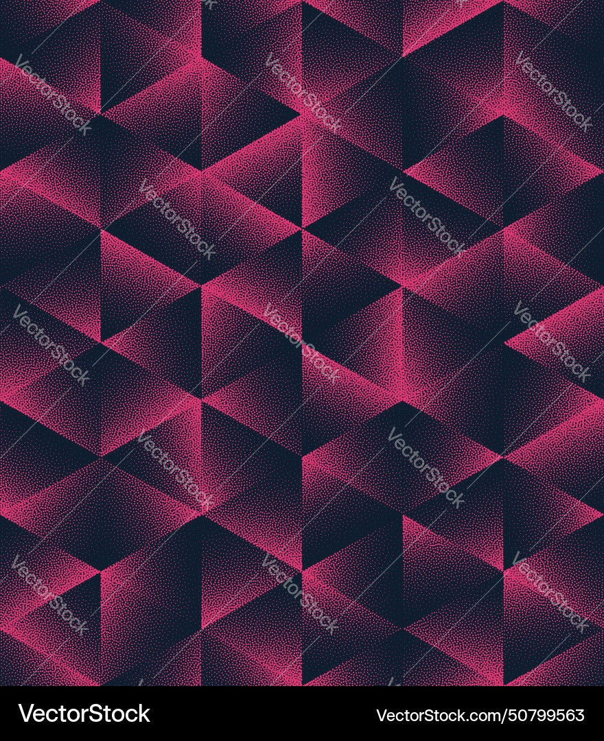 Geometric Triangles & Hexagons Pattern vector image