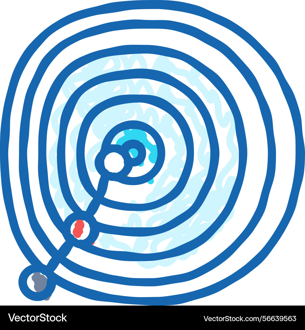 Gradient descent algorithm icon doodle vector image