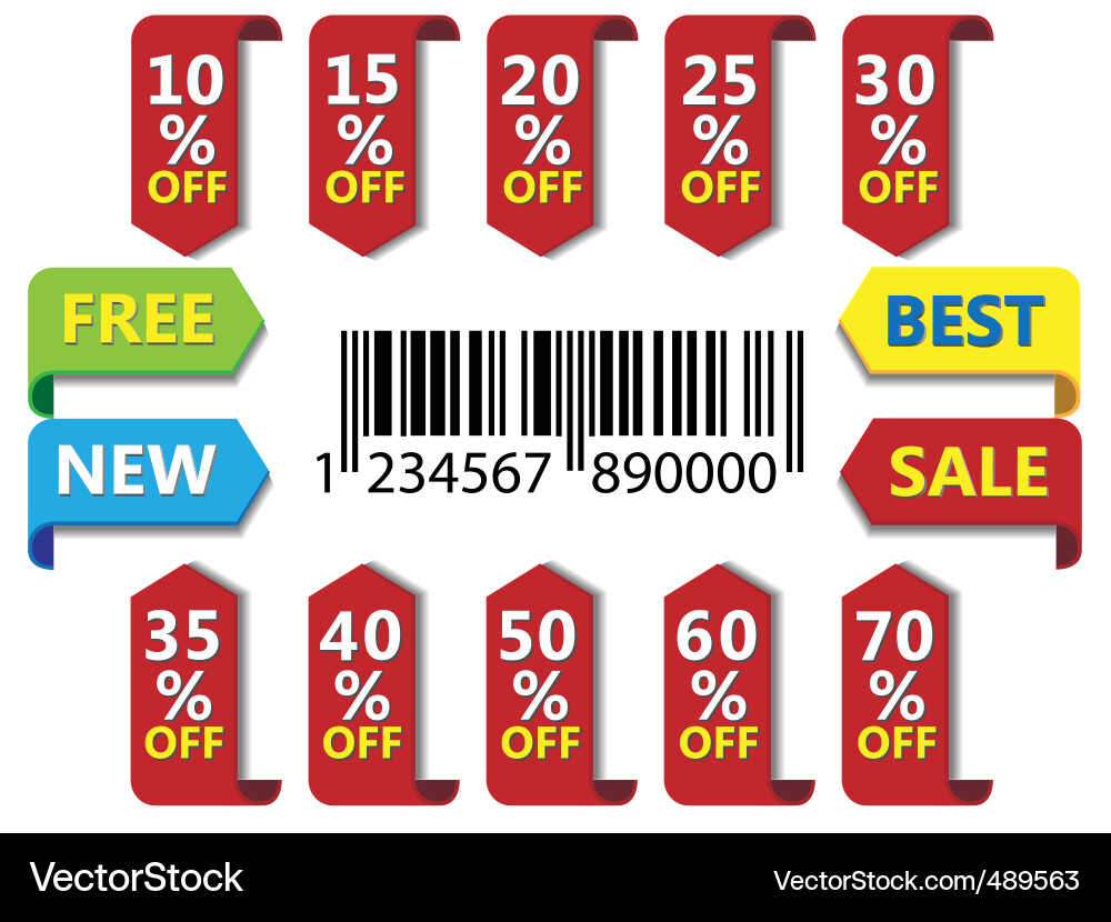 Labels set Royalty Free Vector Image - VectorStock