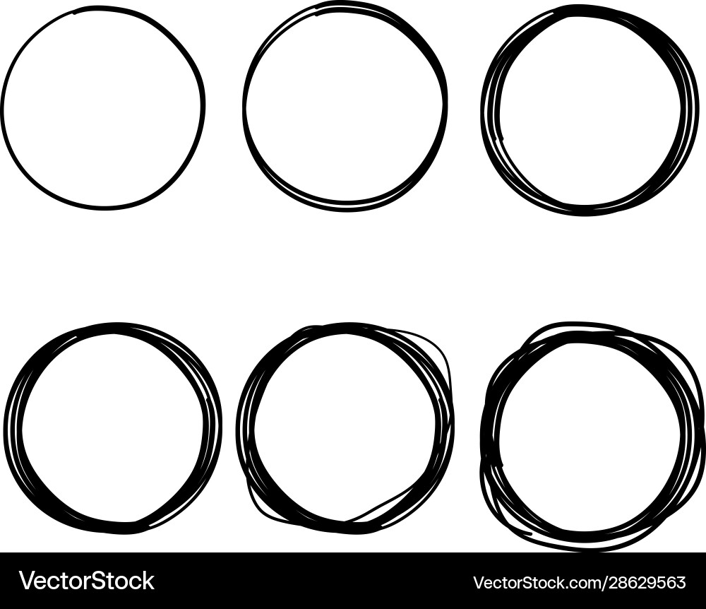Linked Scribble Circle - Transformation vector image