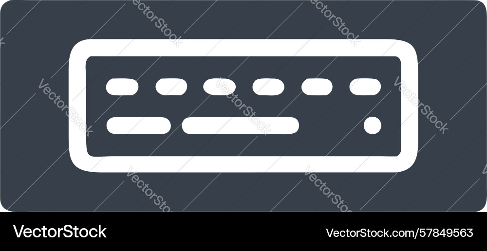 Modern computer keyboard tech icon design vector image