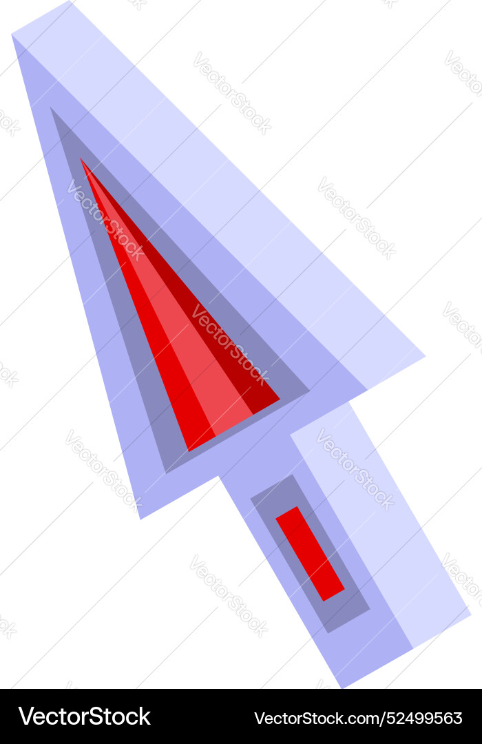 Red cursor arrow pointing diagonally up right Red cursor arrow pointing diagonally up right vector image