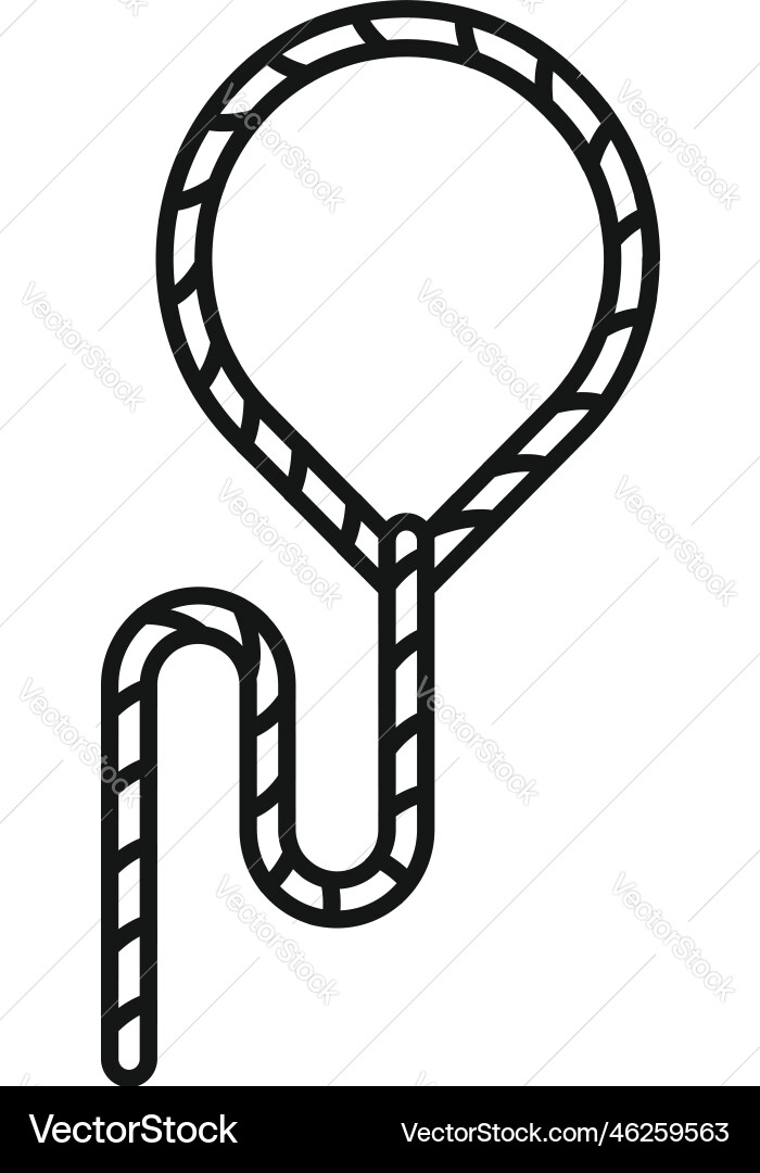 String lasso icon outline line loop Vector Image