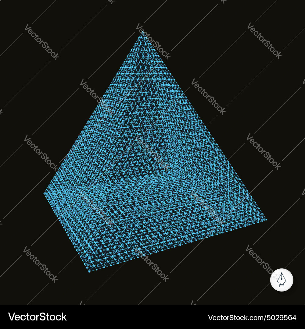 3D Pyramid Shape Royalty Free Vector Image - VectorStock