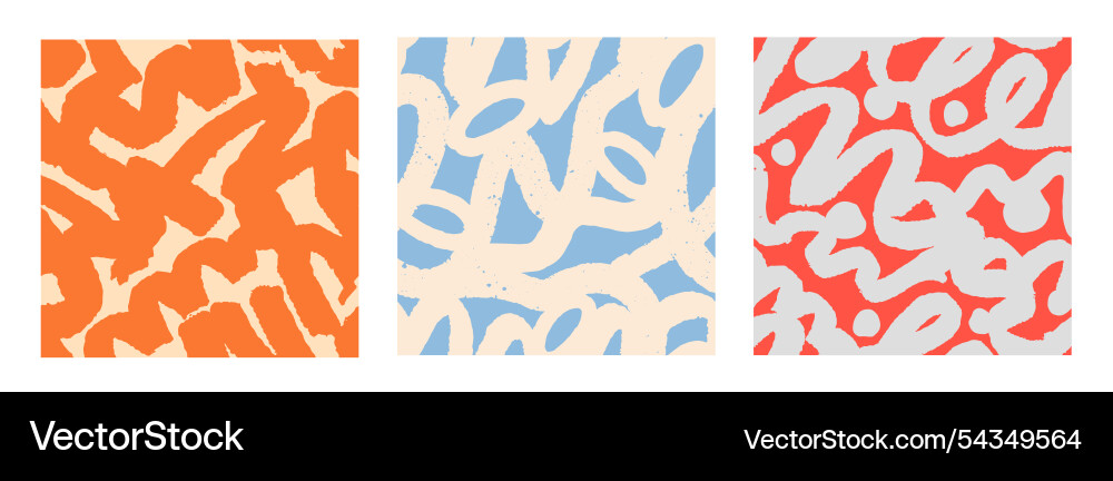 Brushstroke Pattern Set Vector Image