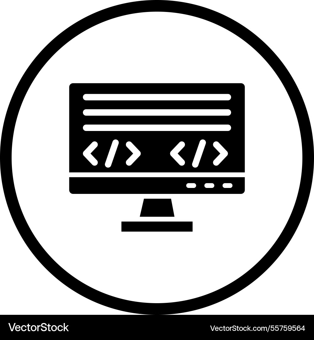 Coding language icon design vector image