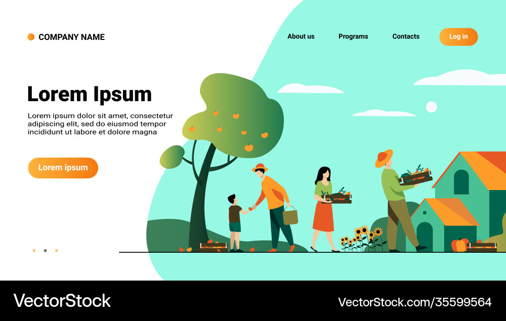 Farming and agriculture concept Royalty Free Vector Image
