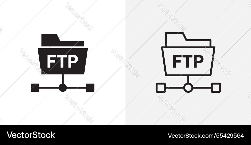 Ftp icons pack for apps and ui ux desigs Ftp icons pack for apps and ui ux desigs vector image