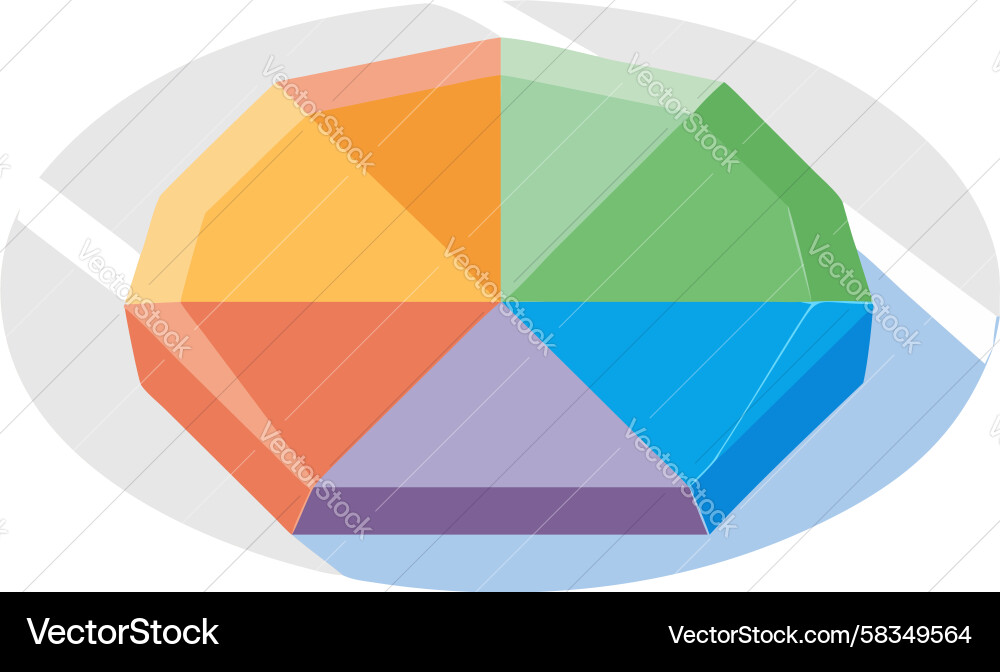 Modern Segmented Orb Icon Vector Image