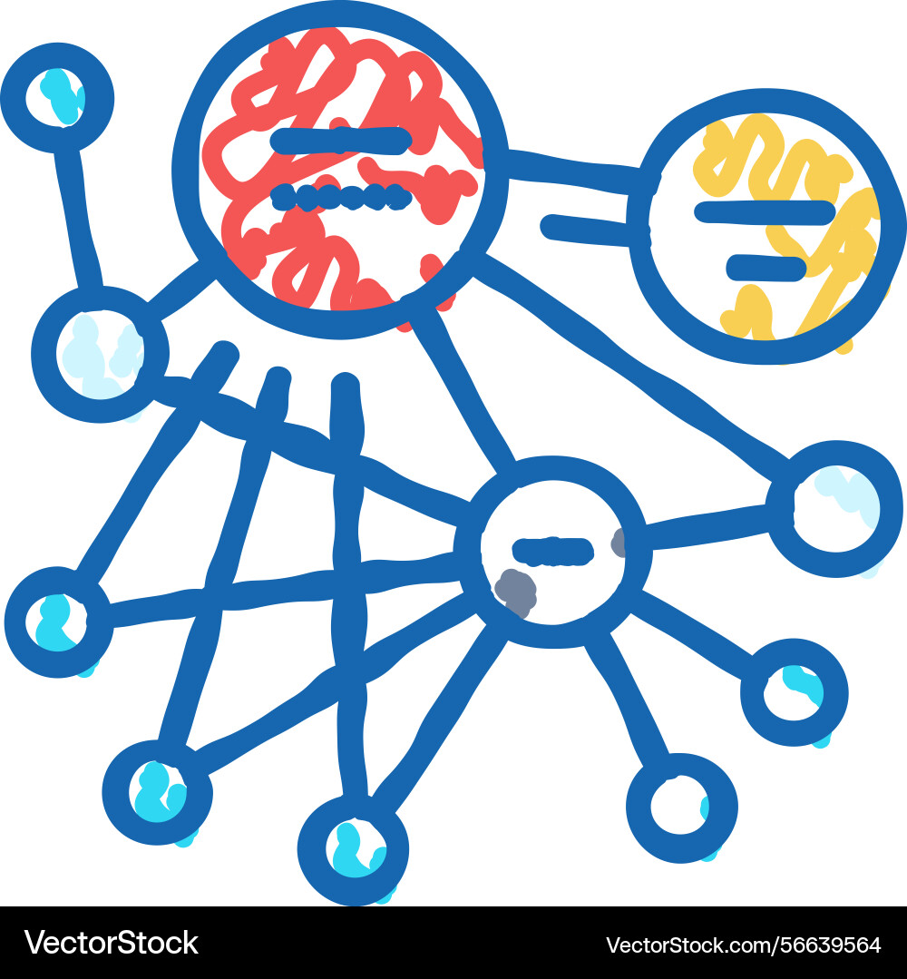 Pagerank algorithm icon doodle Pagerank algorithm icon doodle vector image