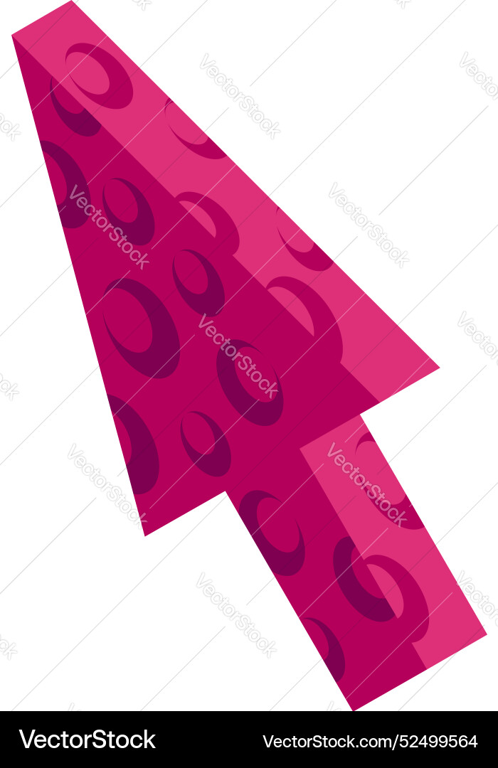 Pink mouse cursor showing pointing gesture Pink mouse cursor showing pointing gesture vector image