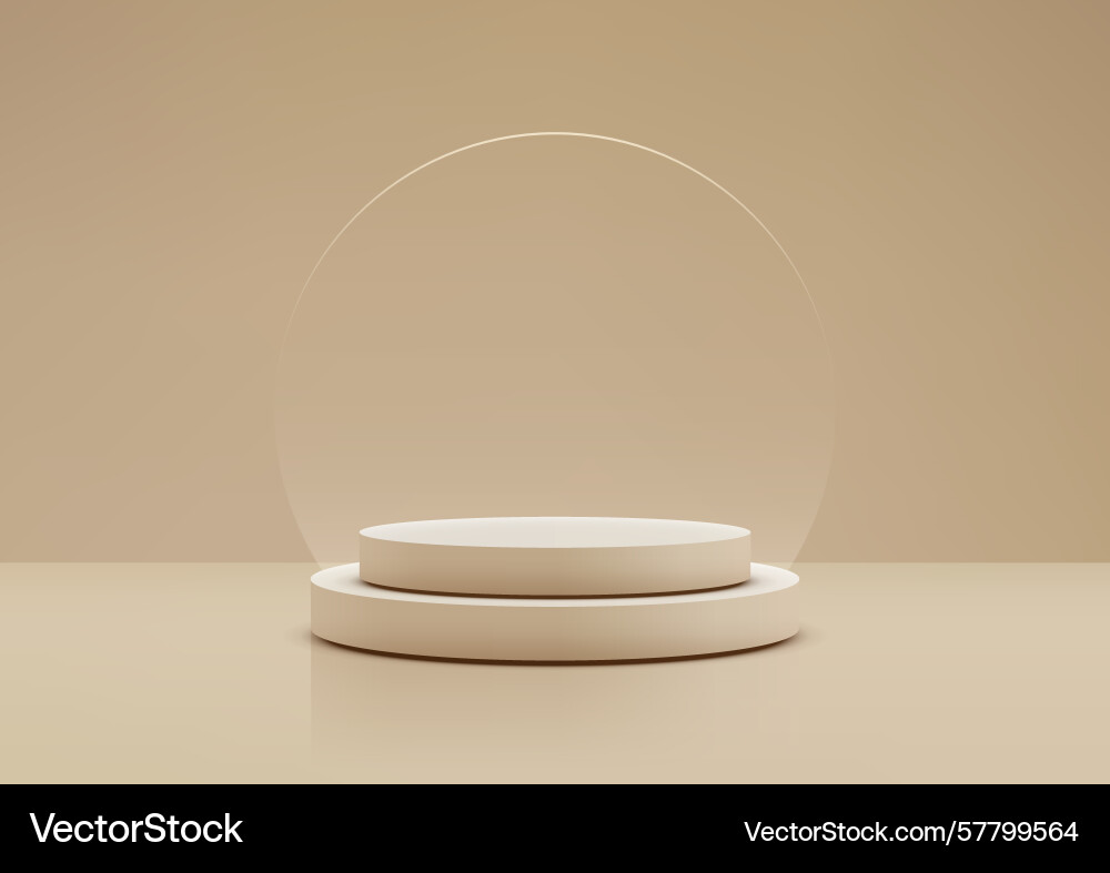 Podium mockup 3d minimal product display Vector Image