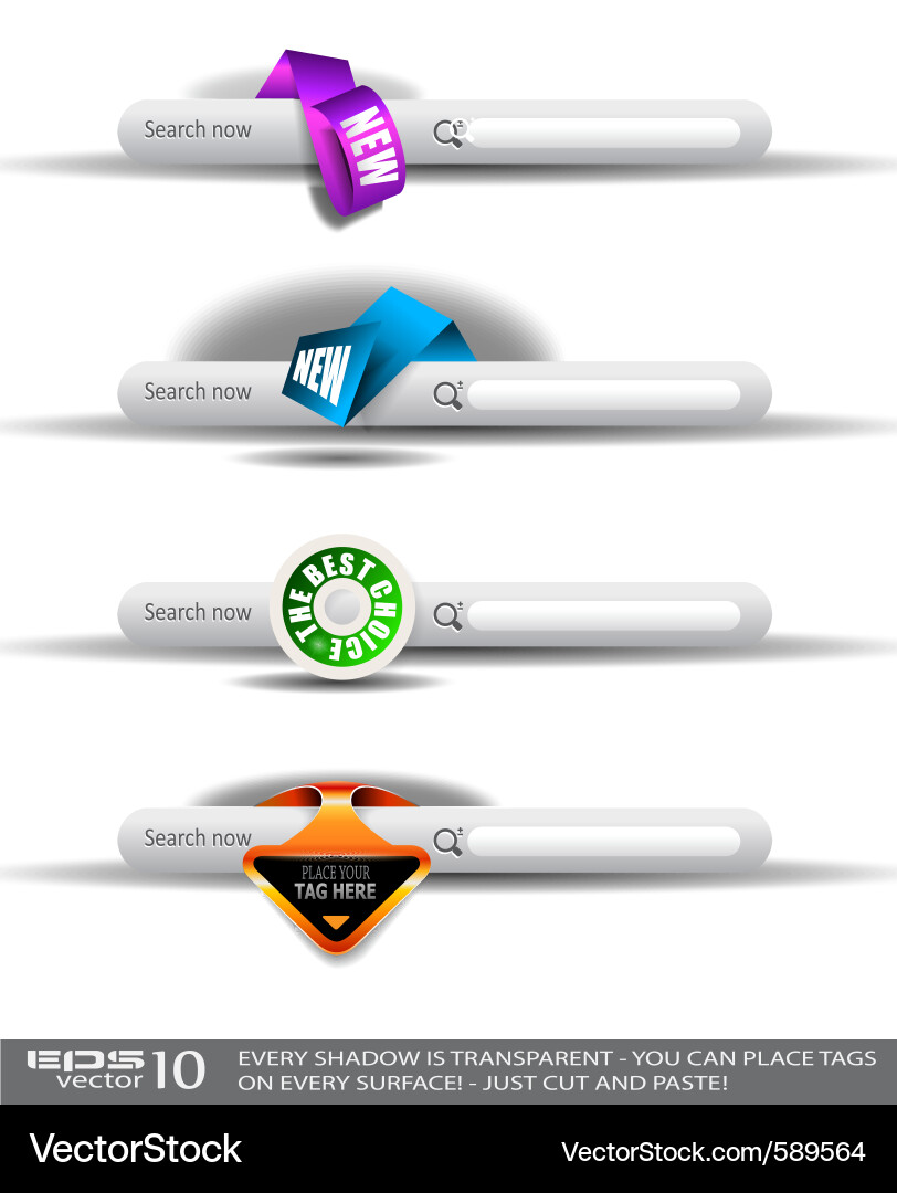 Website menu tabs vector image