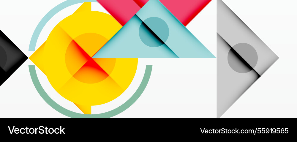 Abstract geometric composition with intersecting Abstract geometric composition with intersecting vector image