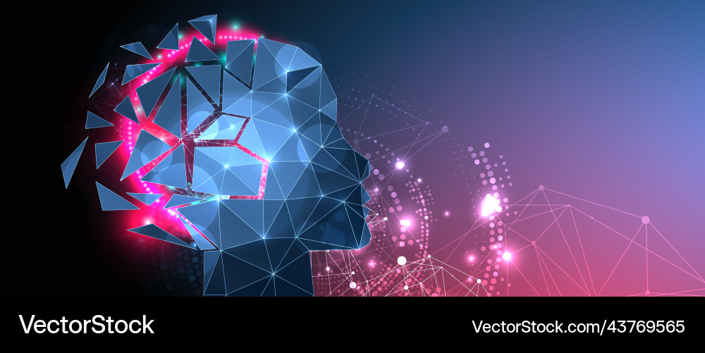 Artificial intelligence ai and big data concept Vector Image