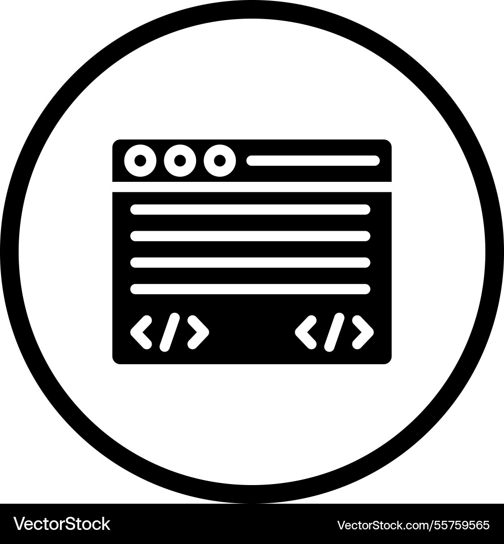 Command line icon design Vector Image