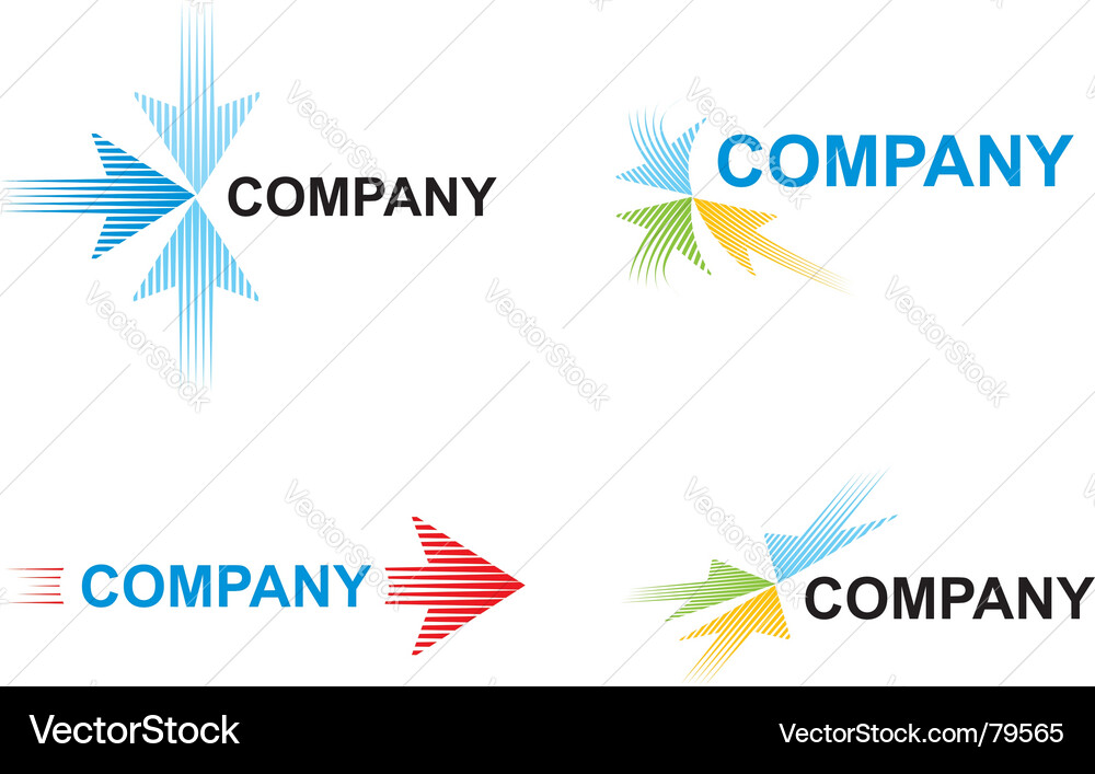 Dynamische Pfeil-Logos Vektorbild