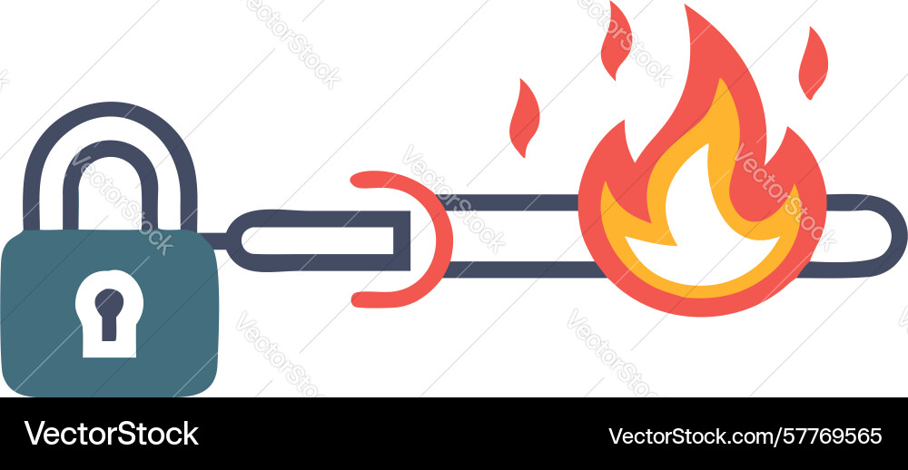 Fire-protected security data resilience design Vector Image