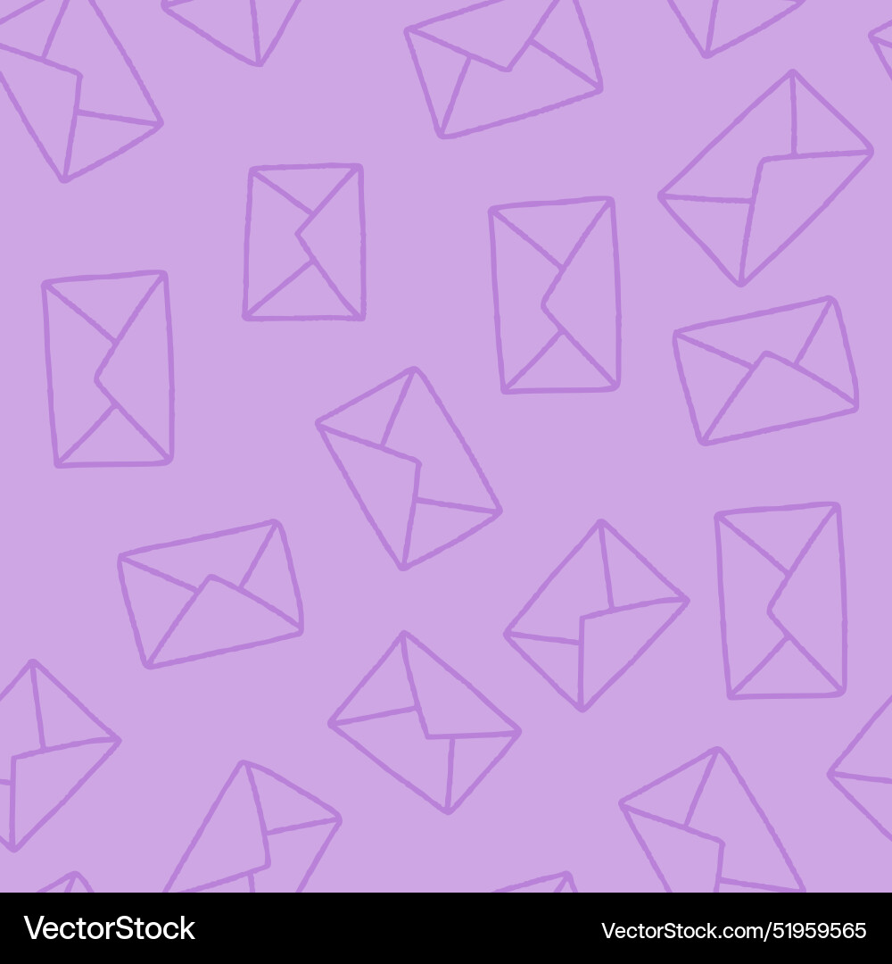 Outline bunch of mail seamless pattern design Outline bunch of mail seamless pattern design vector image