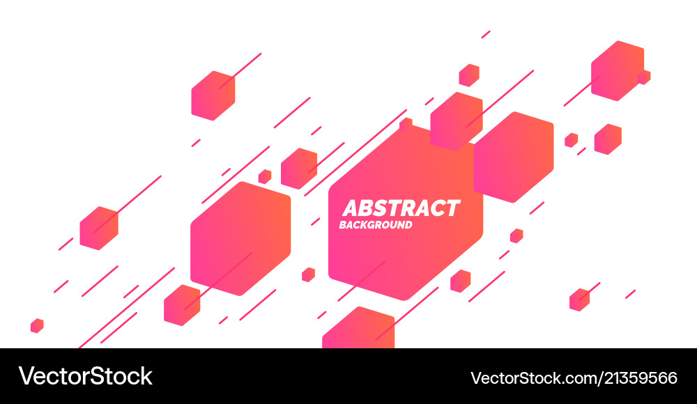 Abstract geometric background with hexagons vector image