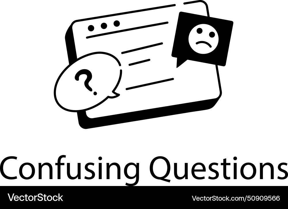 Confusing questions Vector Image