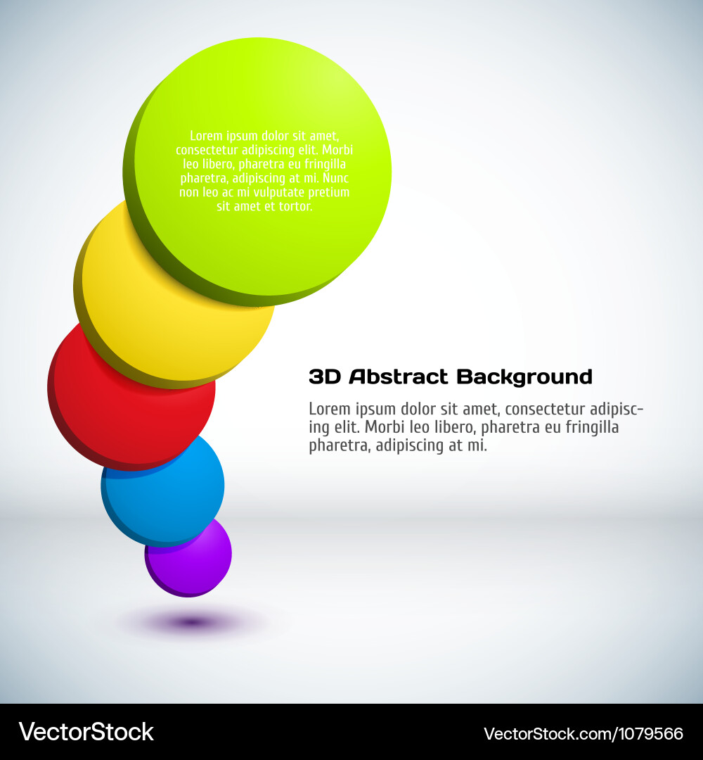 Dynamic 3D Circle Background vector image