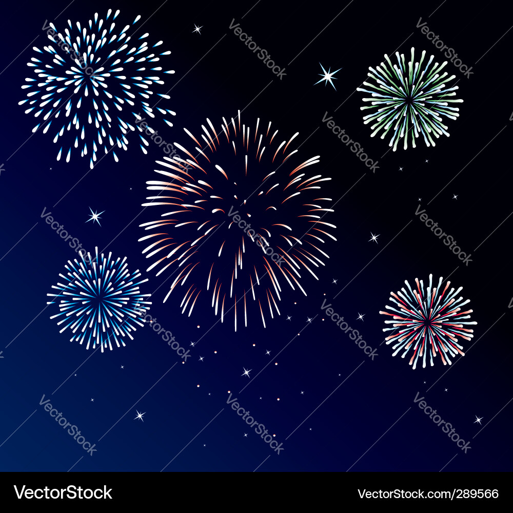 Fireworks Background Vector Image