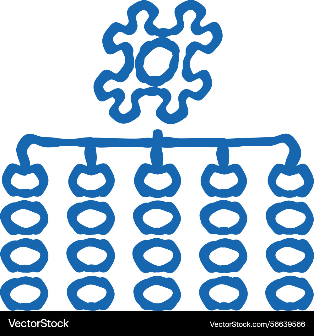 Hashing algorithm icon doodle Hashing algorithm icon doodle vector image