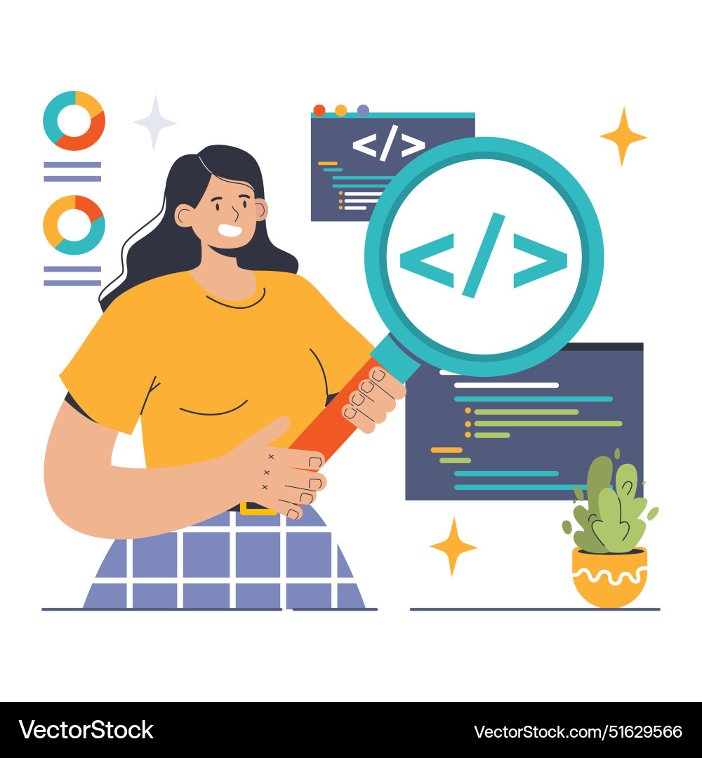 Software-Testcode und Debugging Software-Testcode und Debugging vektorbild