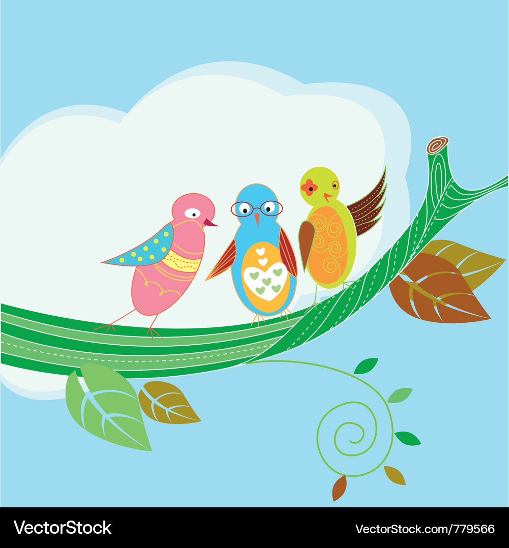 Three birds Vector Image