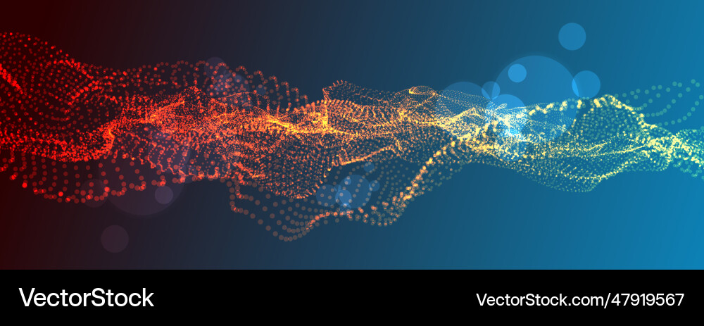 Abstract background particles liquid dynamic flow Vector Image