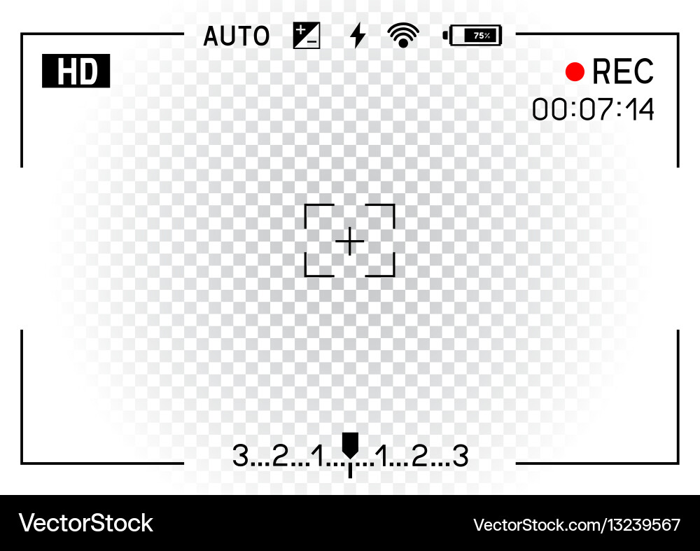 Camera Viewfinder Transparent Background vector image