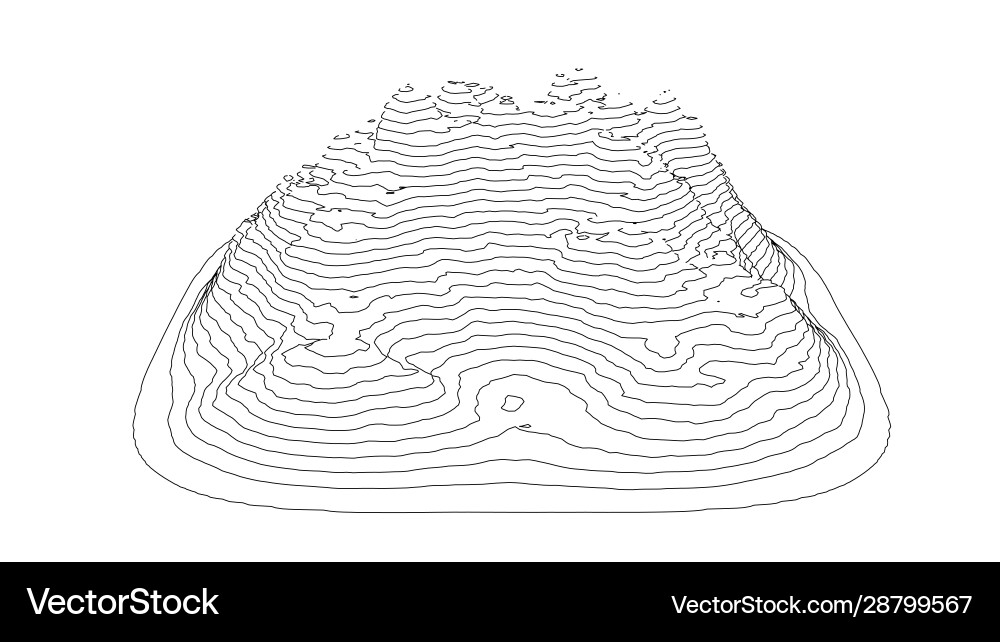 Curve lines in shape part mountain range Vector Image