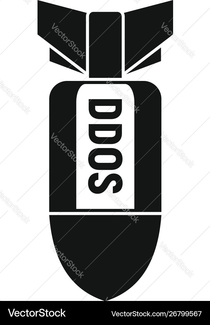 Dos hacker bomb icon simple style Dos hacker bomb icon simple style vector image