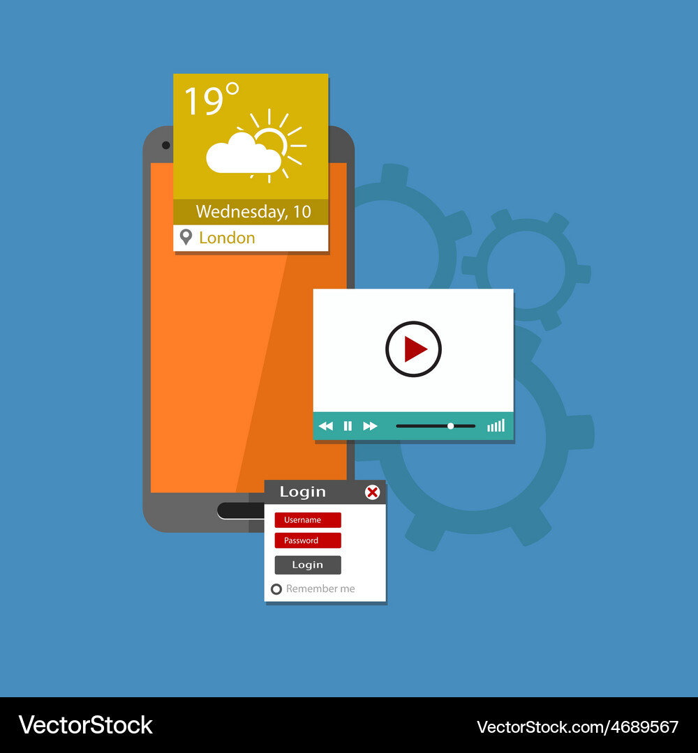Flat ui design concept Vector Image