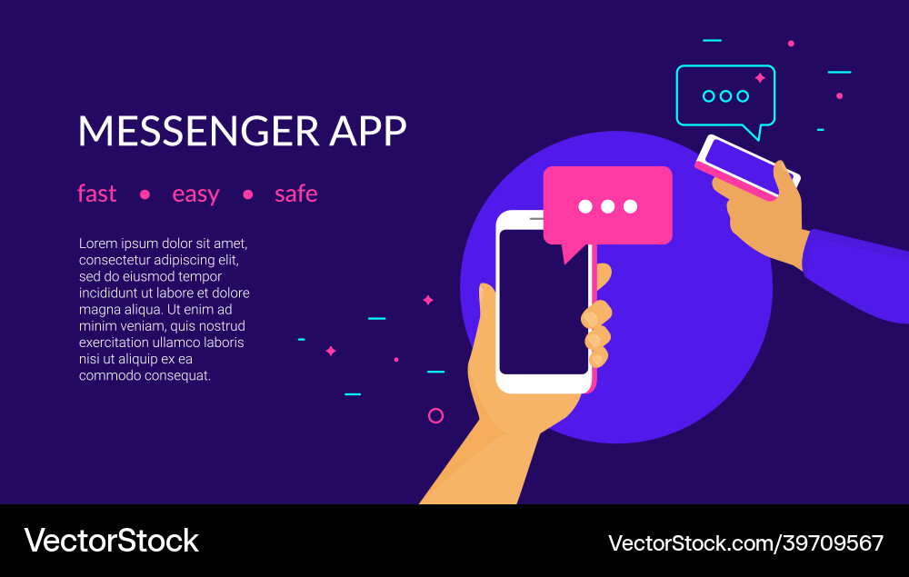 Mobile Messaging App - Texting & Sharing vector image