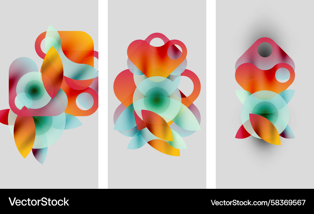 Translucent Overlapping Shapes Vector Image