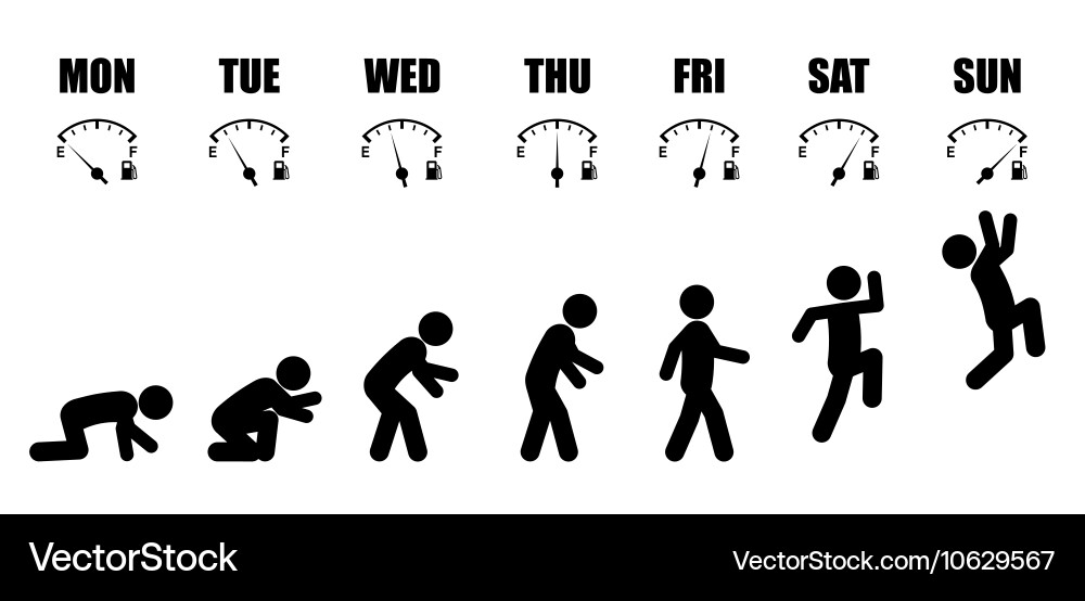 Work Life Stages - Stick Figuren vektorbild