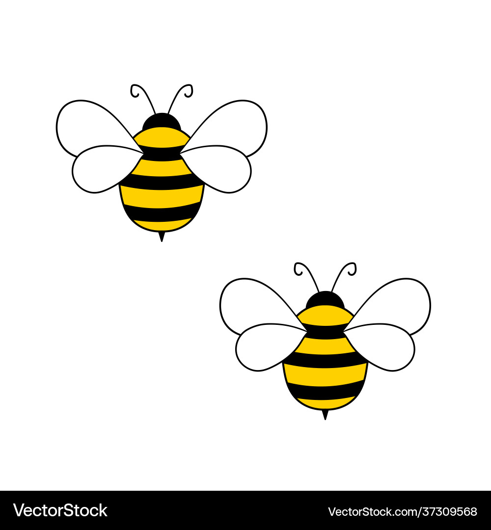 Cartoon bee mascot a small bees flies wasp – Royalty-Free Vector |  VectorStock, image size:1000x1080